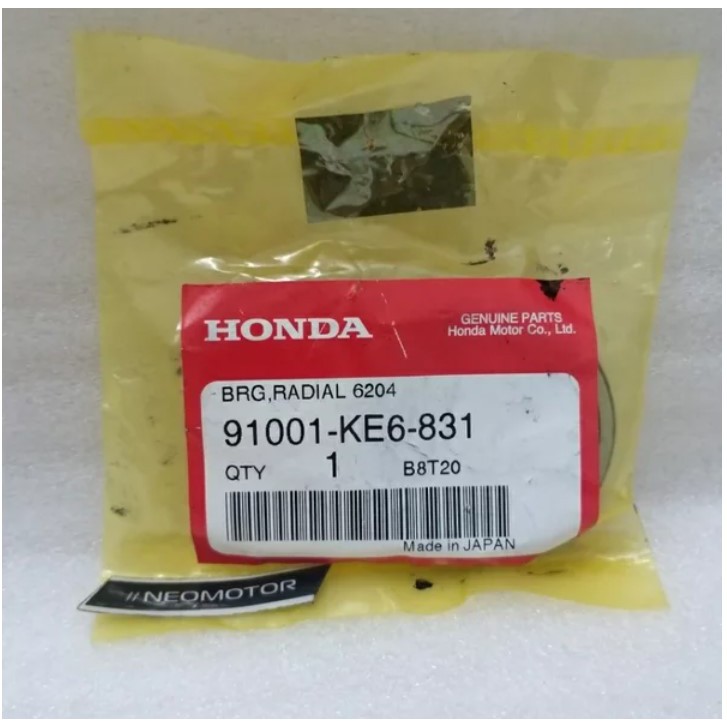 Bearing Laher 6204 Kruk As Beat Scoopy Vario 110 AHM 91001KE6831 91001-KE6-831