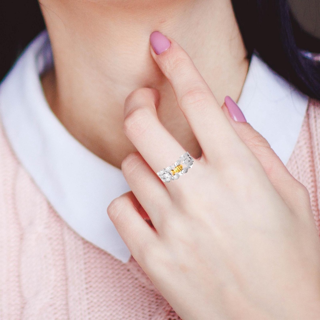 Cincin LILY Ikan Vintage Yang Lucu Dan Simple Dapat Disesuaikan