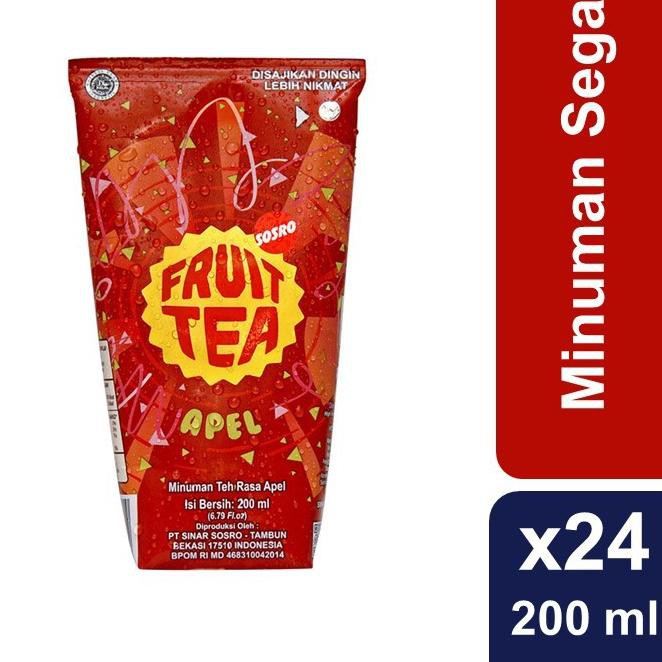 

[KODE BARANG 98] Fruit Tea Sosro Apple Genggam 200 ml x 24 (1 Case) TERLARIS..!!