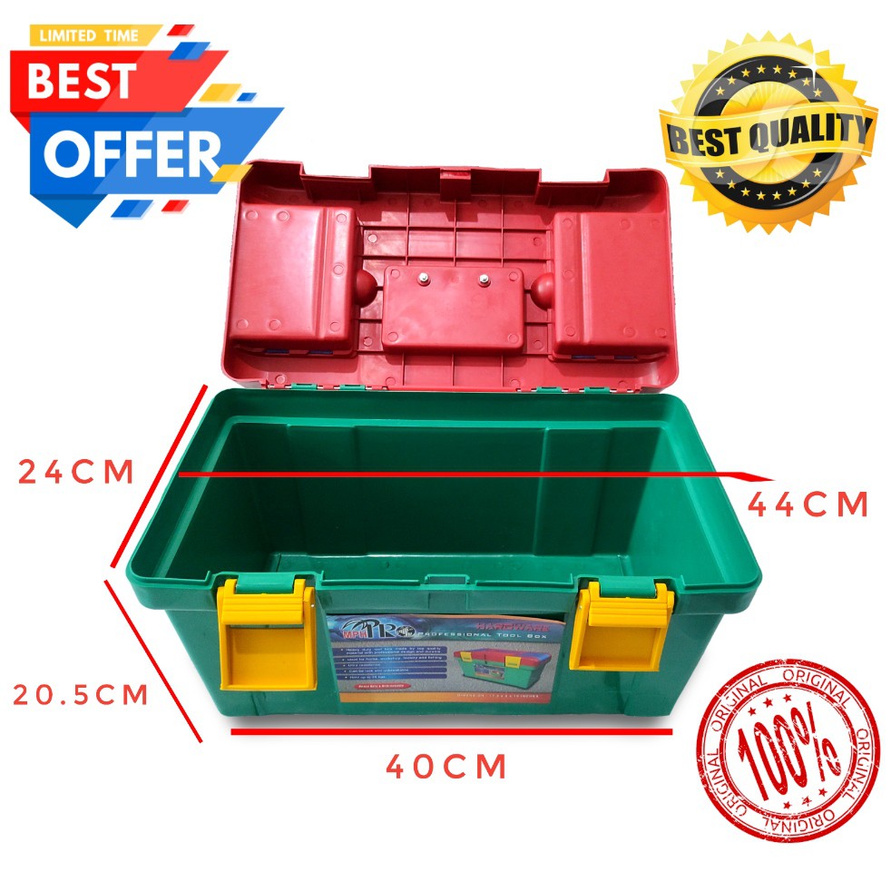 TOOL BOX MPH PRO TOOLBOX KIT KOTAK PENYIMPANAN PERKAKAS AKSESORIES TUKANG HOBY SIMPAN ALAT HOBY pancing multi fungsi body JUMBO SPACE BESAR BOX ORGANIZER laci bok portable pertukangan hobi SIMPAN PART RC TAMIYA KAMERA KUNCI PALU baut BENGKEL MOBIL MOTOR-3