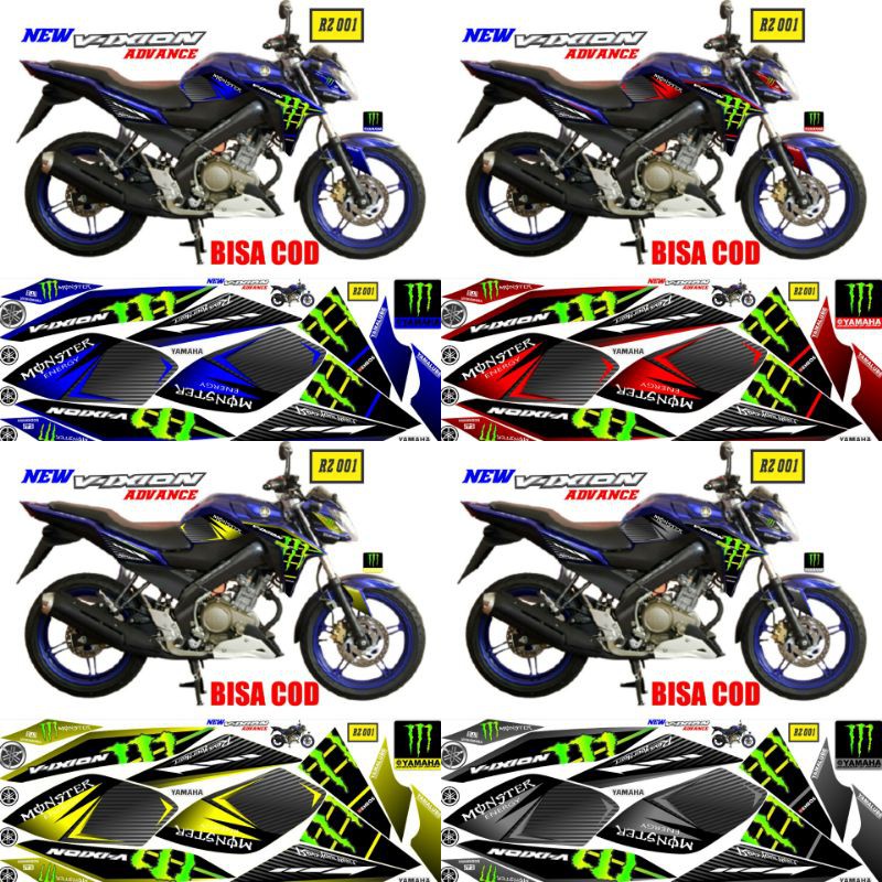 (BISA COD) striping Vixion advance Movistar biru stiker Vixion lis variasi Vixion new nva