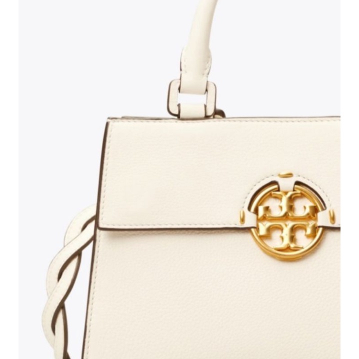 Tory Burch Miller Top Handle Satchel White Leather