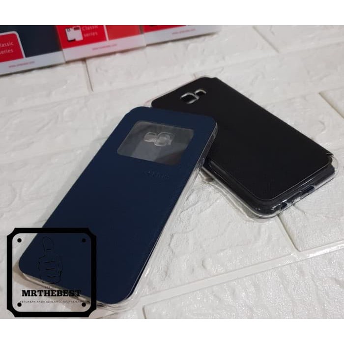 Flip Cover Leather Case Wallet Dompet Kulit HP Samsung Galaxy J6 Plus