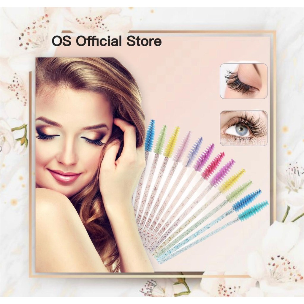 OS Sisir Kuas Sikat Eyelash Extention Bulu Mata Spoolers Makeup Tool Kit Brush bulu mata