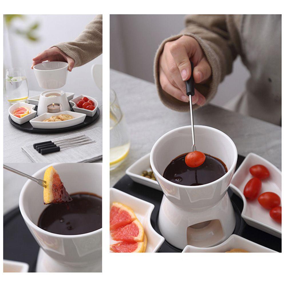 TOP Pot Putih Set Garpu Fondue