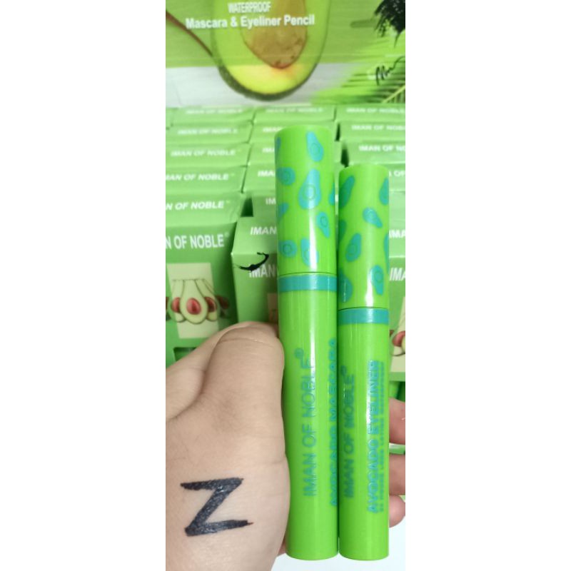 PROMO MURAH PAKET MASCARA DAN EYELINER 2IN1 AVOCADO IMAN OF NOBLE NO.6092-2