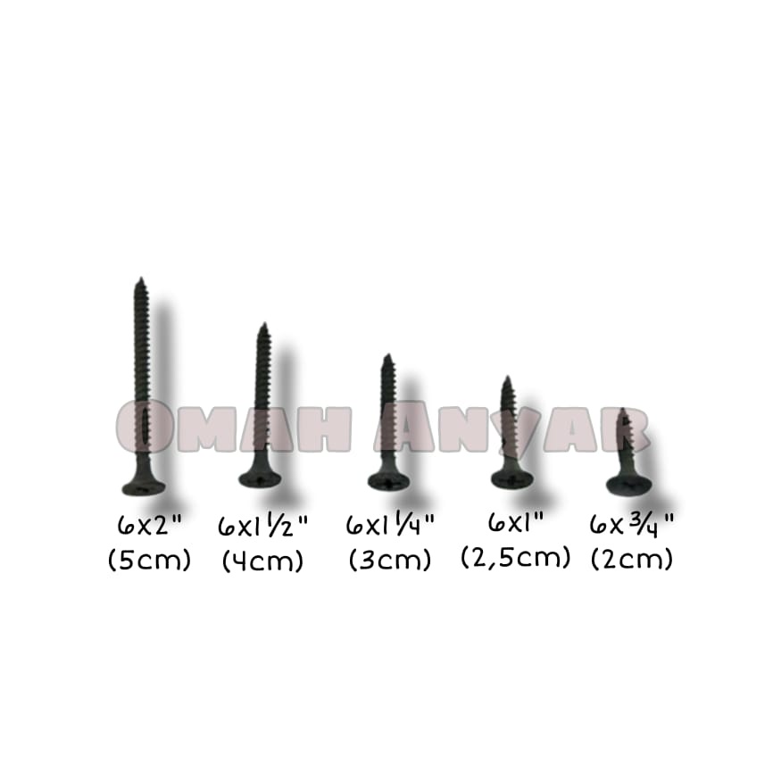 Skrup Sekrup Gipsum Gypsum Drywall Screw Erdos BUKAN TAPING ISP ISJ SIP CHW isi 1 kotak