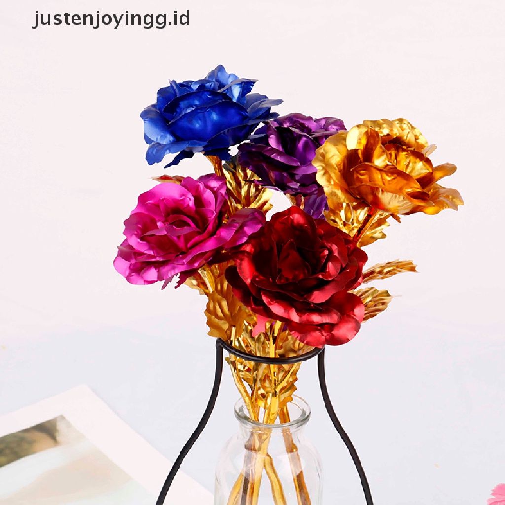 // justenjoyingg.id // 24k gold plated golden rose flowers anniversary valentine's day lovers' gift ~