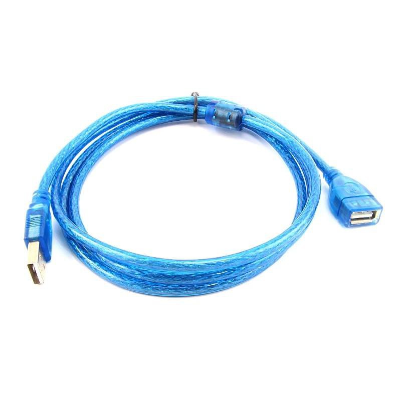 AFW1 | KABEL USB 2.0 MALE TO FEMALE WEBSONG 1.5 M / KABEL PERPANJANGAN USB (BLUE TRANSPARANT)