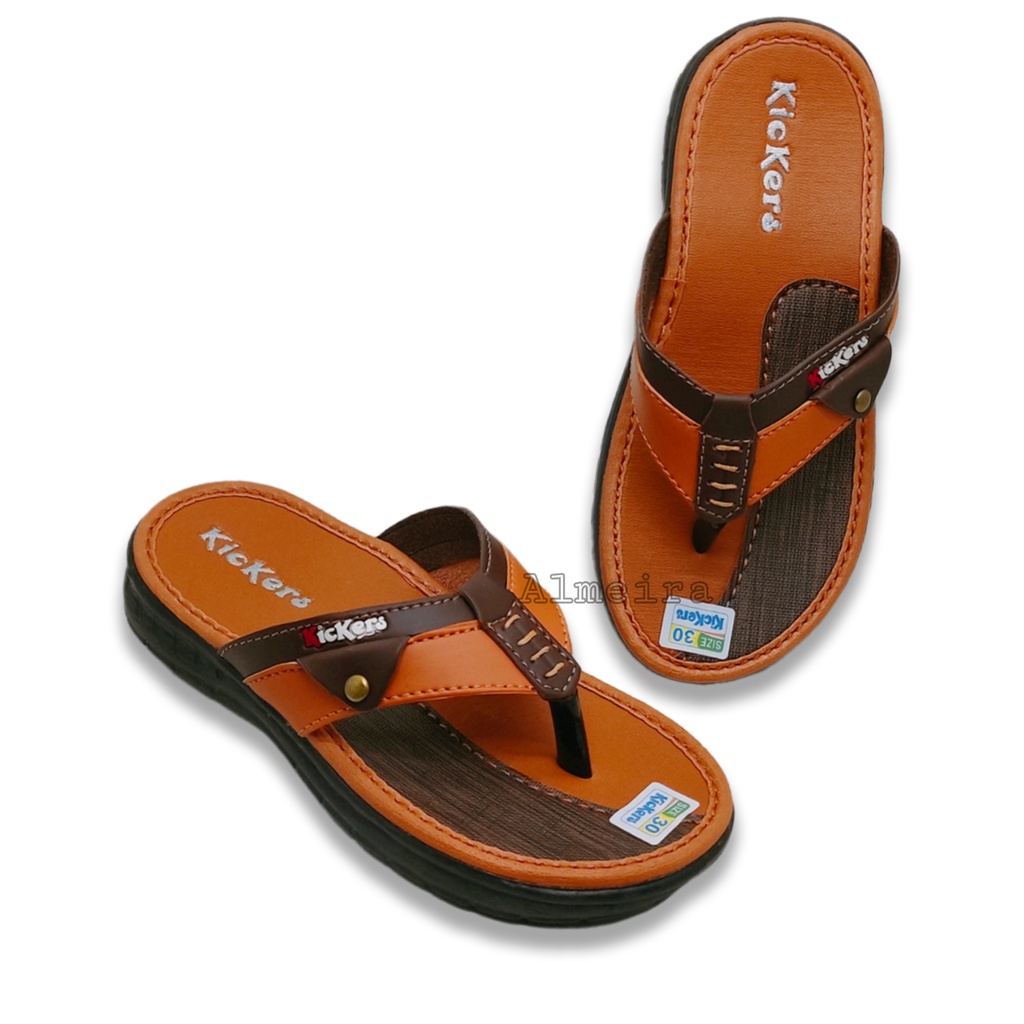 Sandal Jepit Anak Laki-laki Kickers Kulit Sintetis Best Quality
