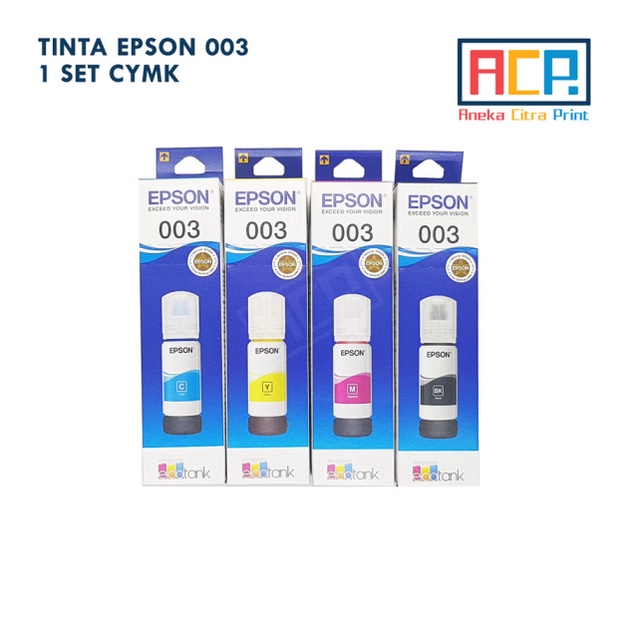 Tinta Epson 003 - Printer Epson L1110 L3110 L3150 L5190 - 1 set - New Original