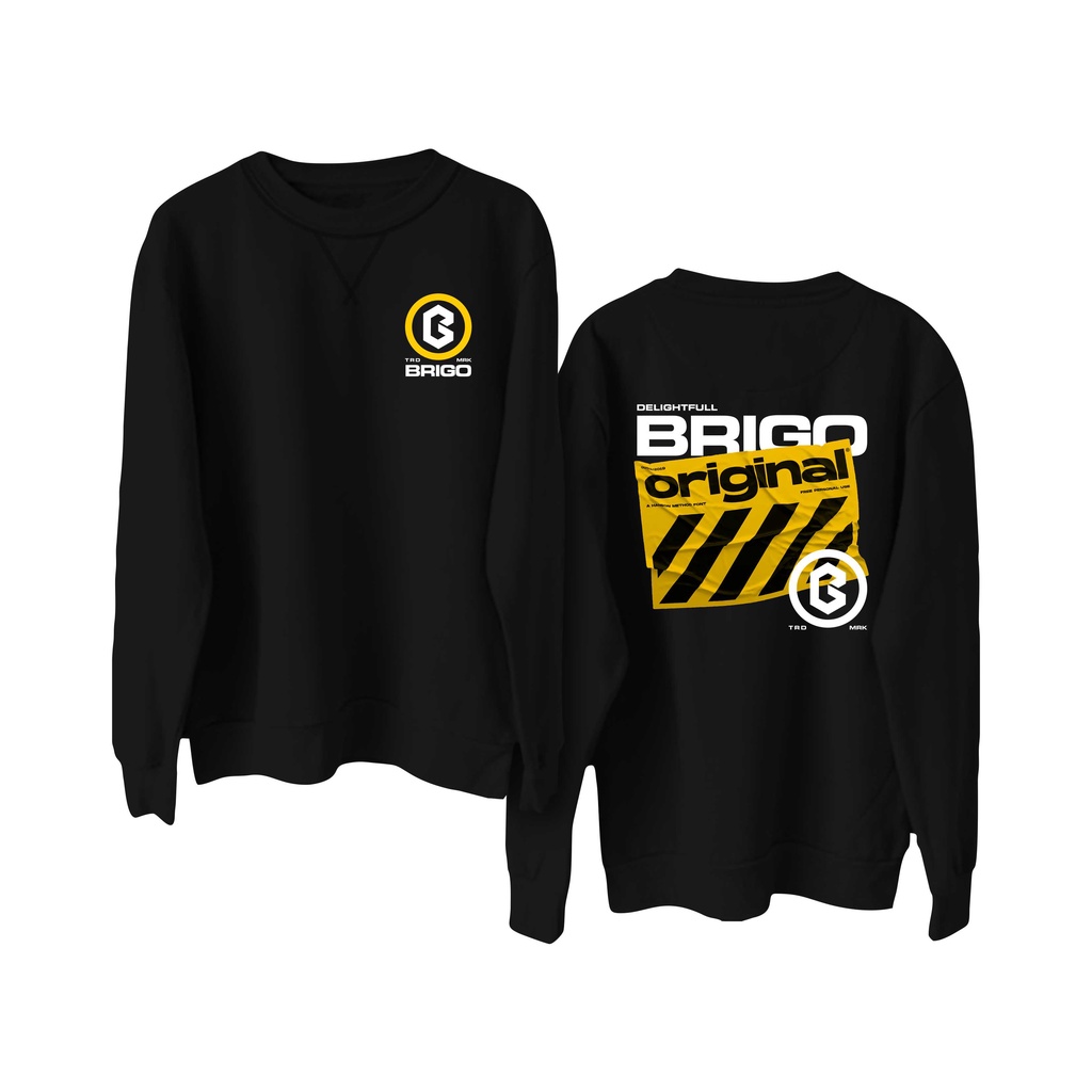 Sweater Crewneck BRIGO Delight Full Sablon DTF Fleece Cotton II BRIGO Basic Sweatshirt  Delight Full II Cotton M-XXL (Pria &amp; Wanita) Free stiker&amp;Gantungan Kunci