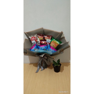 

buket snack,udah sama snack