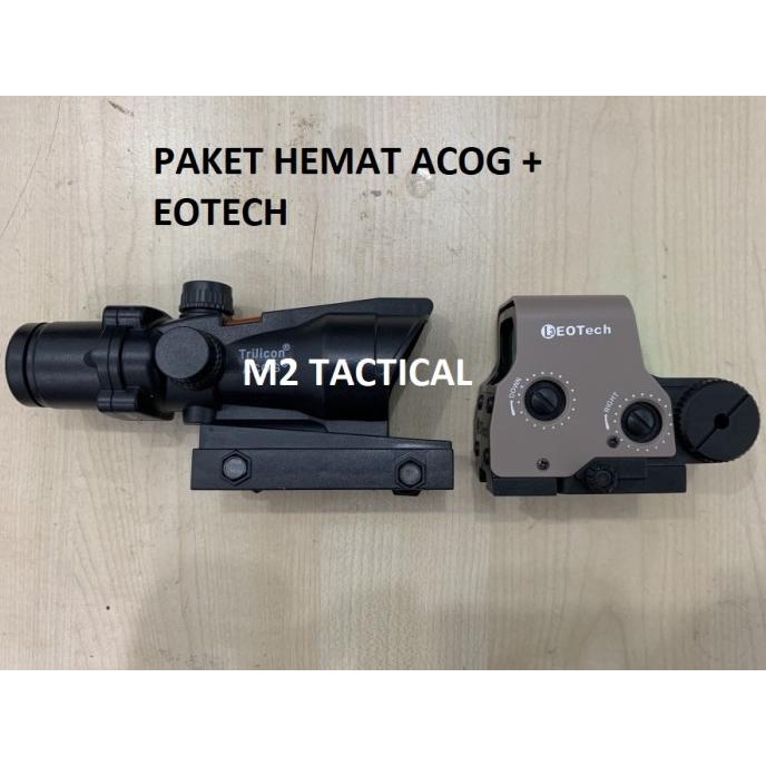 Paket Hemat Scope Dummy Acog 4x32 + Eotech WGB DCobra Original