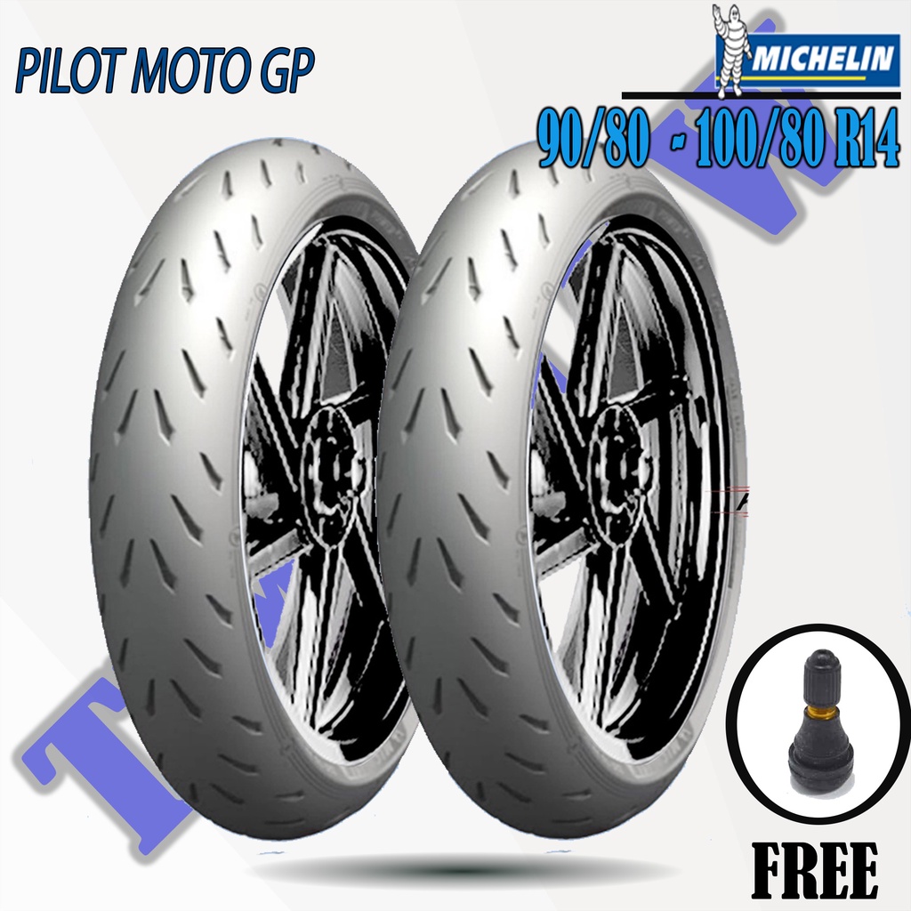 Paket Ban Motor Matic - SOFT COMPOUND // MICHELIN PILOT MOTOGP 90/80 - 100/80 Ring 14 Tubeless