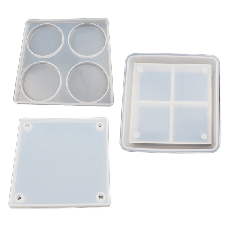 SIY Silicone Multilayer Storage Box for w/ Lid Mold Set for Epoxy Resin Casting Stackable Stationery Jewelry Trinket Hol