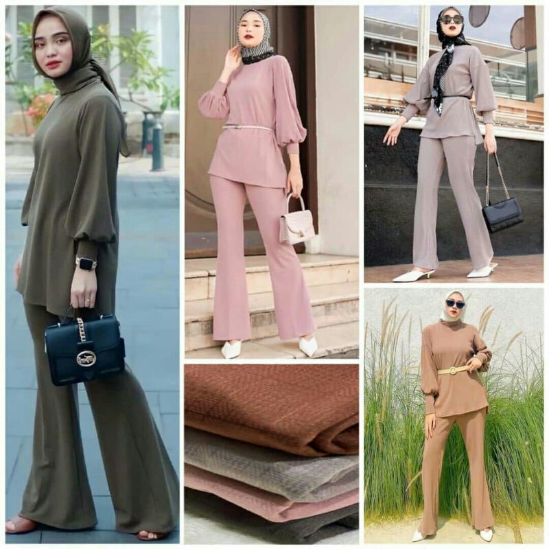 CASANDRA SET // SETELAN BLOUSE DAN CELANA CUTBRAY