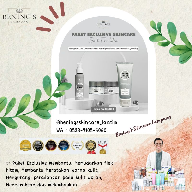 Benings Flek Hitam/ Paket Exclusive Skincare Benings Indonesia