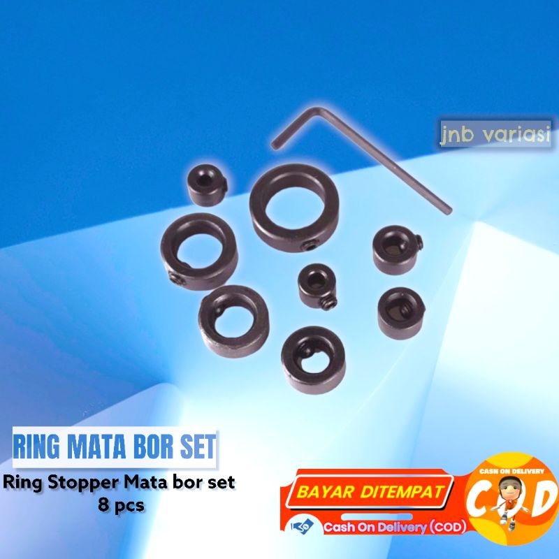 8pcs Ring mata bor Drill stopper set Ring mata bor