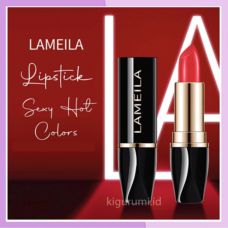 LAMEILA New Gold Black Lipstick Lipstik Matte 4 Warna Memiliki Tekstur Yang Lembut Dan Tidak Kering LA157