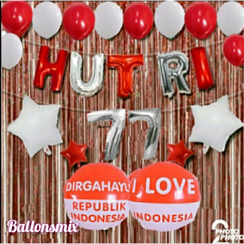 Jual Paket Dekorai Dirgahayu Hut Ri/Dekorasi Balon 17 Agustus | Shopee