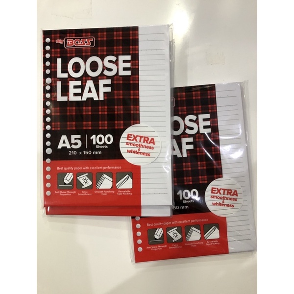 

LOOSE LEAF A5 BIGBOSS 100 LEMBAR/BERGARIS/ISI BINDER A5