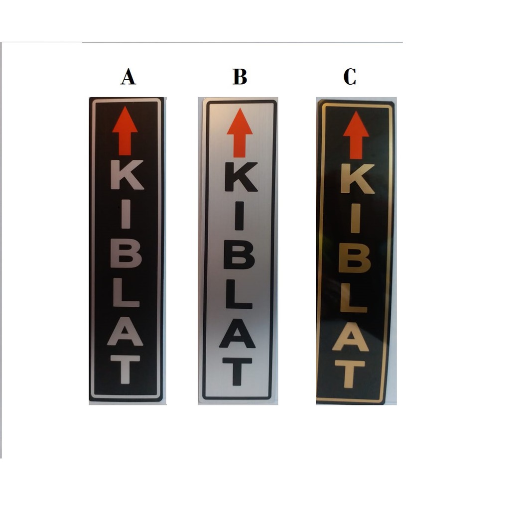

label kiblat 19.5CM X 4.5CM rambu stiker kiblat