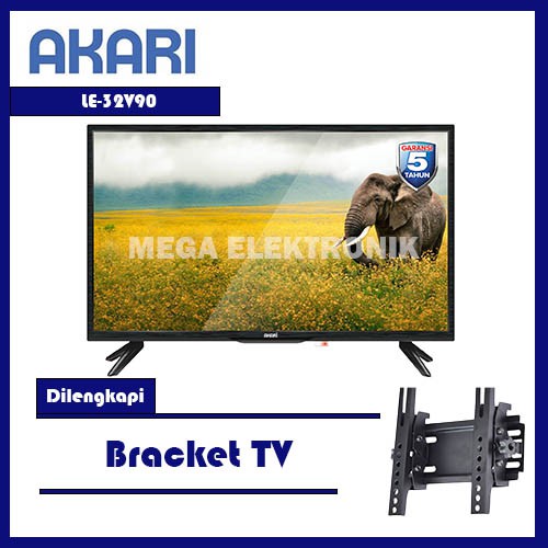 Akari LE-32V90 LED 32 Inch Analog TV Plus Bracket- KHUSUS JABODETABEK