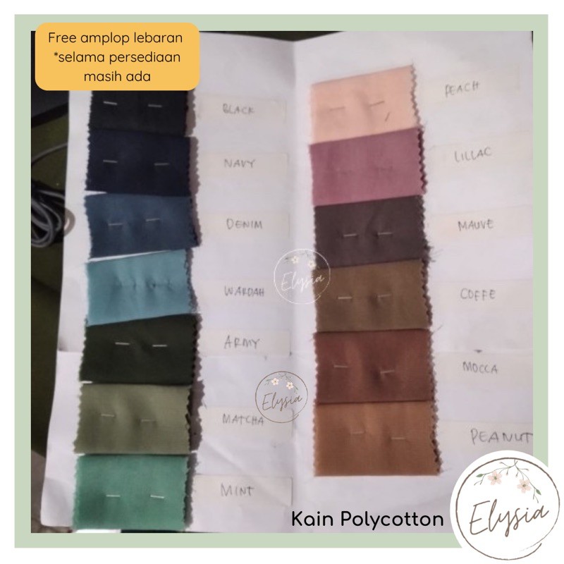 Kain pollycotton El Royale / Kain Polycotton / kain bella square / kain hijab segi empat