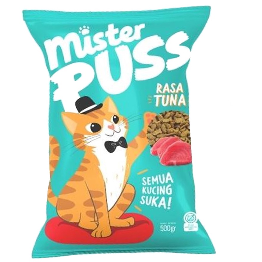 Mister Puss TUNA kemasan 500g pakan kucing