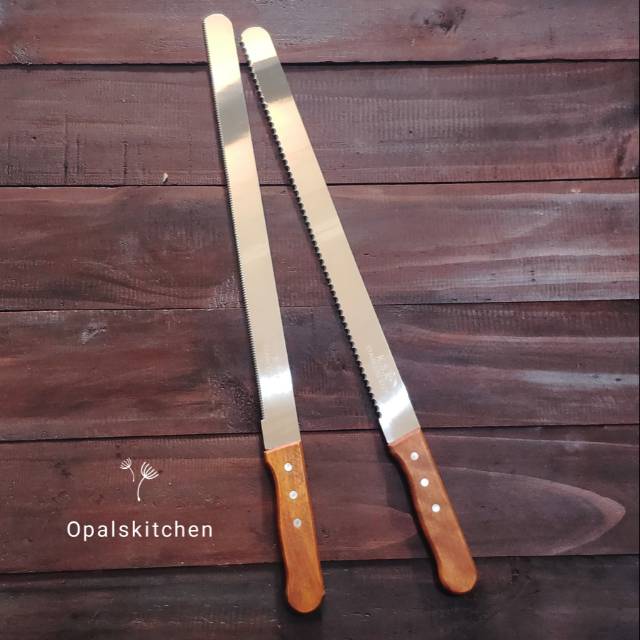 Pisau Roti Cake Stainless Steel Panjang 12 14 Inch Wedding Knife