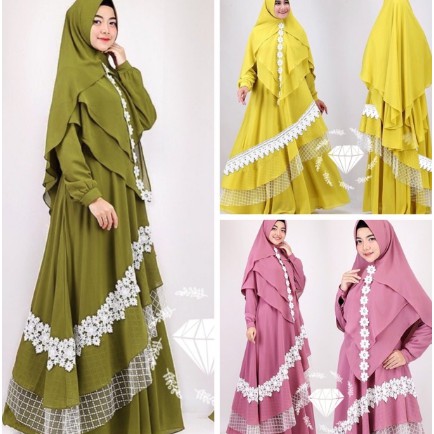 Gamis Lebaran 2022 Remaja Model Gamis Terbaru Ed Syari Mauras Bahan