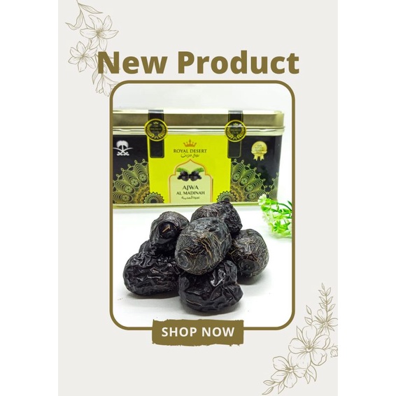 

Kurma Ajwa Royal Desert / Ajwa Al Madinah / kurma nabi kemasan ekslusif Nakhela Dates