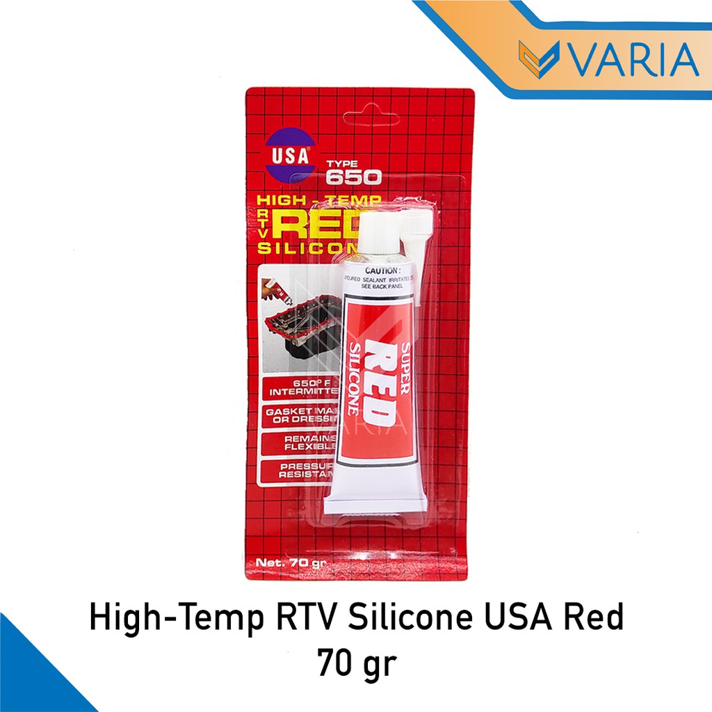 Lem Silikon / Silicone Tube Hi Temp Red Merah Sealer Sealant USA 70 gr