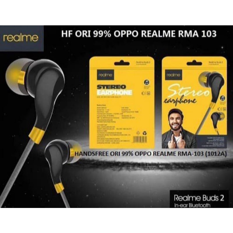 Hf Headset Realme Buds 02 Stereo Earphone Handsfree