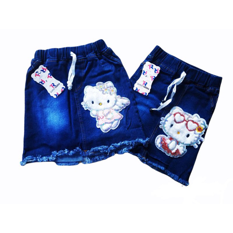 ROK ANAK MOTIF BULU / ROK JEANS ANAK 1-7 TAHUN