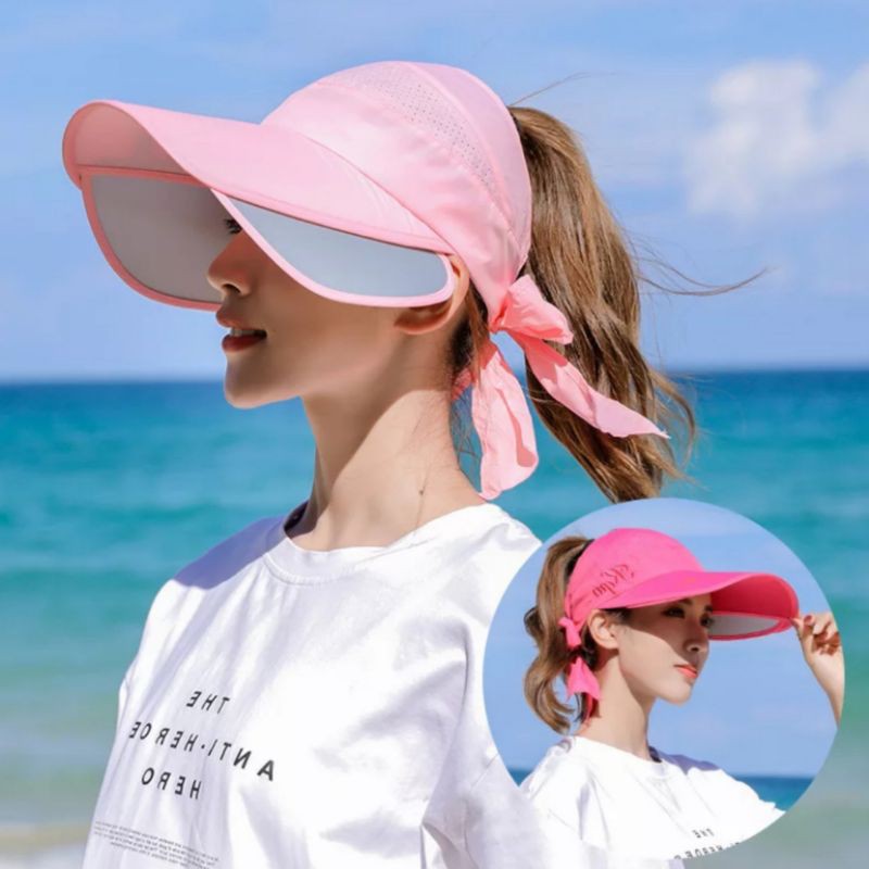 topi wanita golf olahraga anti uv visor anti air /import