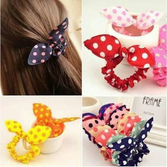 (NCS) COD IKAT RAMBUT PITA Korea Kunciran Imut Lucu Polkadot Import