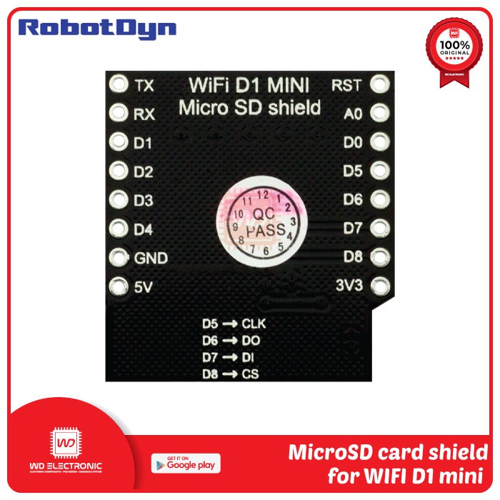 RobotDyn MicroSD MICRO SD shield for WIFI D1 mini Wemos D1 mini