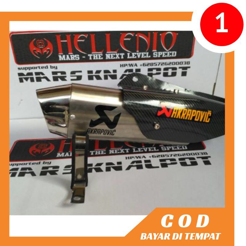 Full system knalpot Akrapovic rossi series Akrapovic tameng