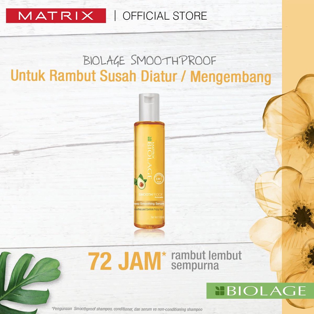 MATRIX Biolage Deep Smoothing Serum - Serum Pelembut Perawatan Pelembab Rambut Kusut 100 ml