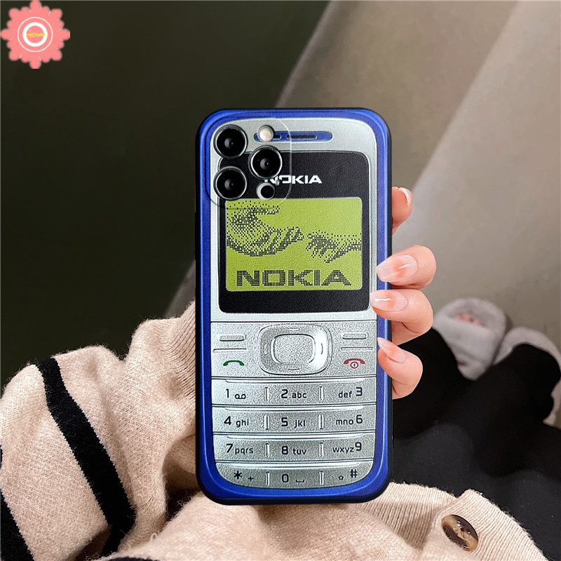 NOKIA Soft Case Bahan Silikon TPU Gaya Retro Untuk IPhone 11 12 13 Pro Max 7 8 Plus X XS Max 6 6s Plus XR SE 2020