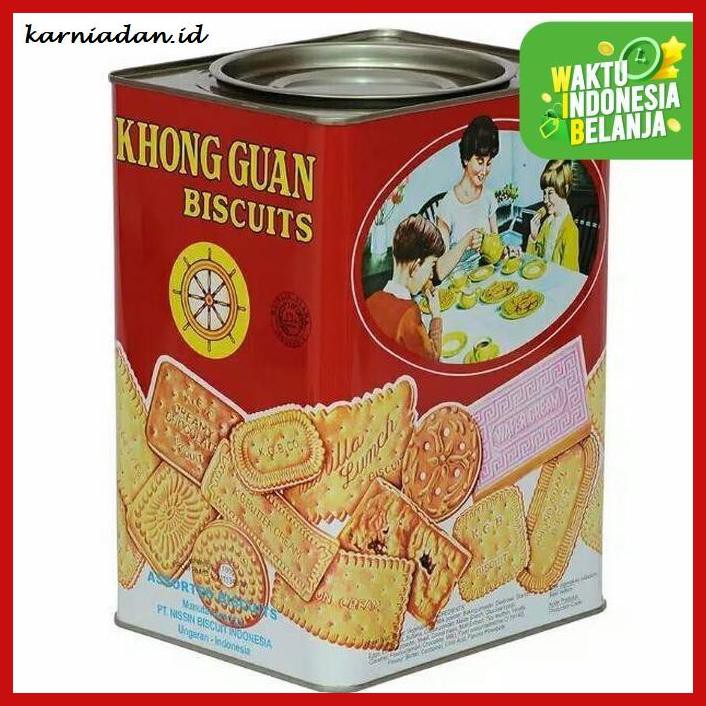 

MAKANAN-RINGAN- KHONG GUAN ASSORTED RED SEGI / KHONG GUAN KALENG BESAR 1600 GRAM -BERMACAM-MACAM.