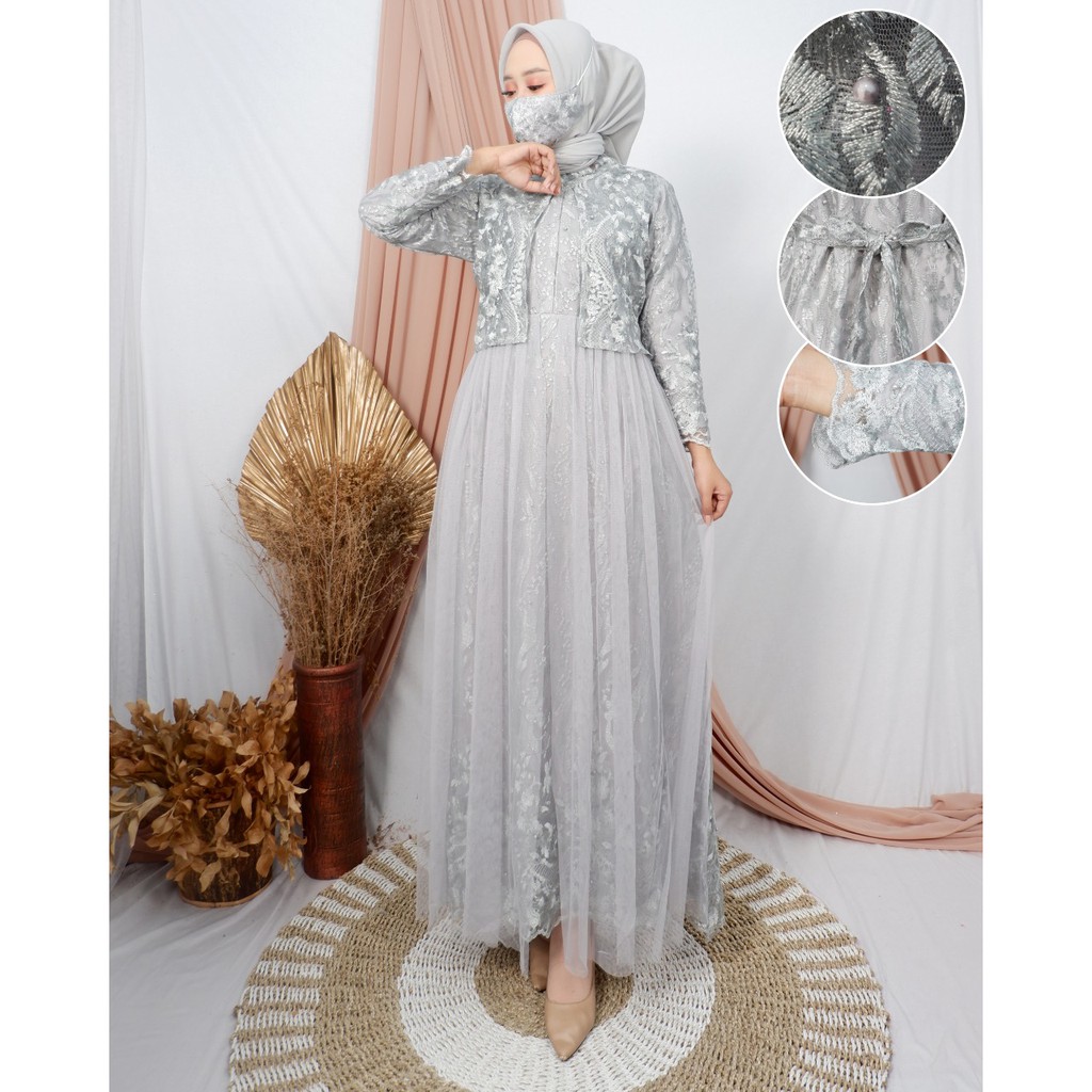 Shireen Dress / Kebaya Modern / Gamis Pesta / Gamis Busui / Gamis Brukat / Kebaya Kondangan