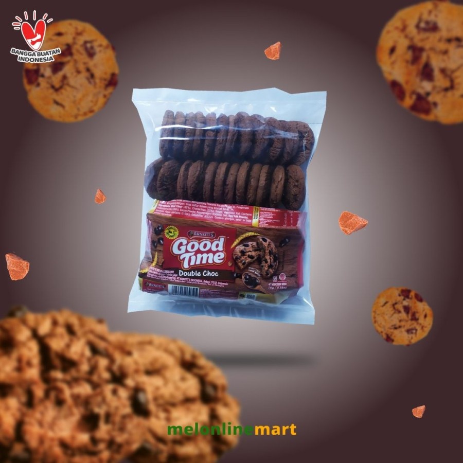 

Good Time Cookies Double Choc - Snack Ori Kiloan - repack 250gr