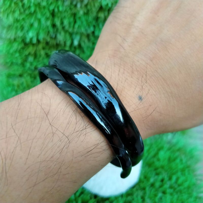 promo gelang akar bahar hitam motif tunggal