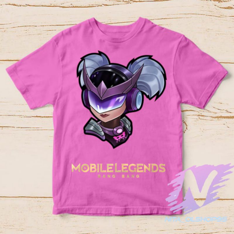 baju anak kaos anak mobile legends hero wan wan