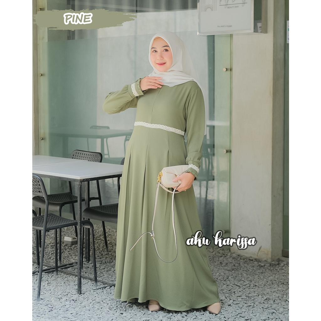 Gamis Aku Karissa Terbaru Lavina Dress - Gamis Renda