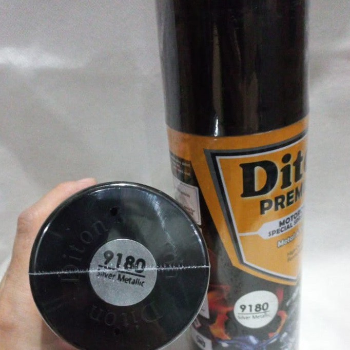 Pilok Pilox Cat Semprot DITON Premium 9180 Silver Metallic / Metalik Silver (400cc / 400ml)