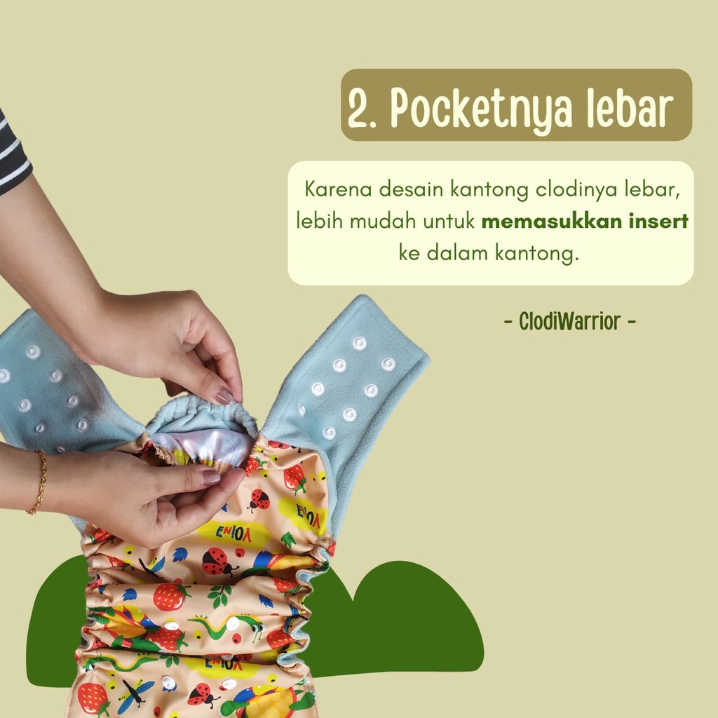 Ningrat Pull Up Pant (Baelum termasuk insert) Clodi Popok Kain Bayi Cuci Ulang Model Celana Pakai Kancing BB 4-15kg Belum Termasuk Insert